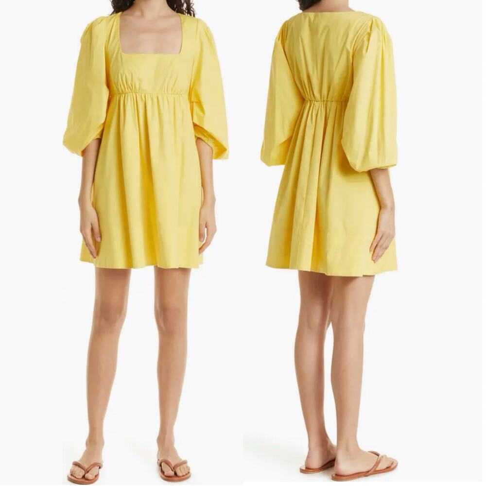 Staud Sophie Dress in Wallflower Yellow